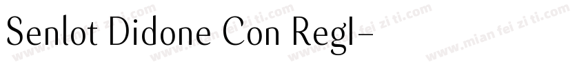 Senlot Didone Con RegI字体转换